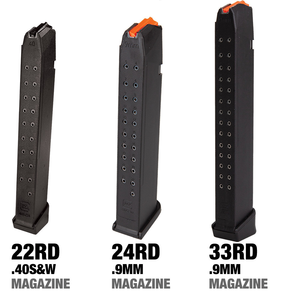 Caricatore - marca GLOCK - modello GLOCK CARICATORE CAL.9MM 33 COLPI - calibro 9mm - ACCESSORI PER ARMI CORTE e LUNGHE - CARICATORI 1567