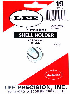 SHELL HOLDER - marca LEE - modello AUTO-PRIME SHELL HOLDER - calibro 30Luger - 30Mauser - 9mm Luger - 38Super Auto - 38ACP - 40S&W - 10mm Auto - misura #19 90023 - RICARICA ATTREZZI - SHELL HOLDER 5590
