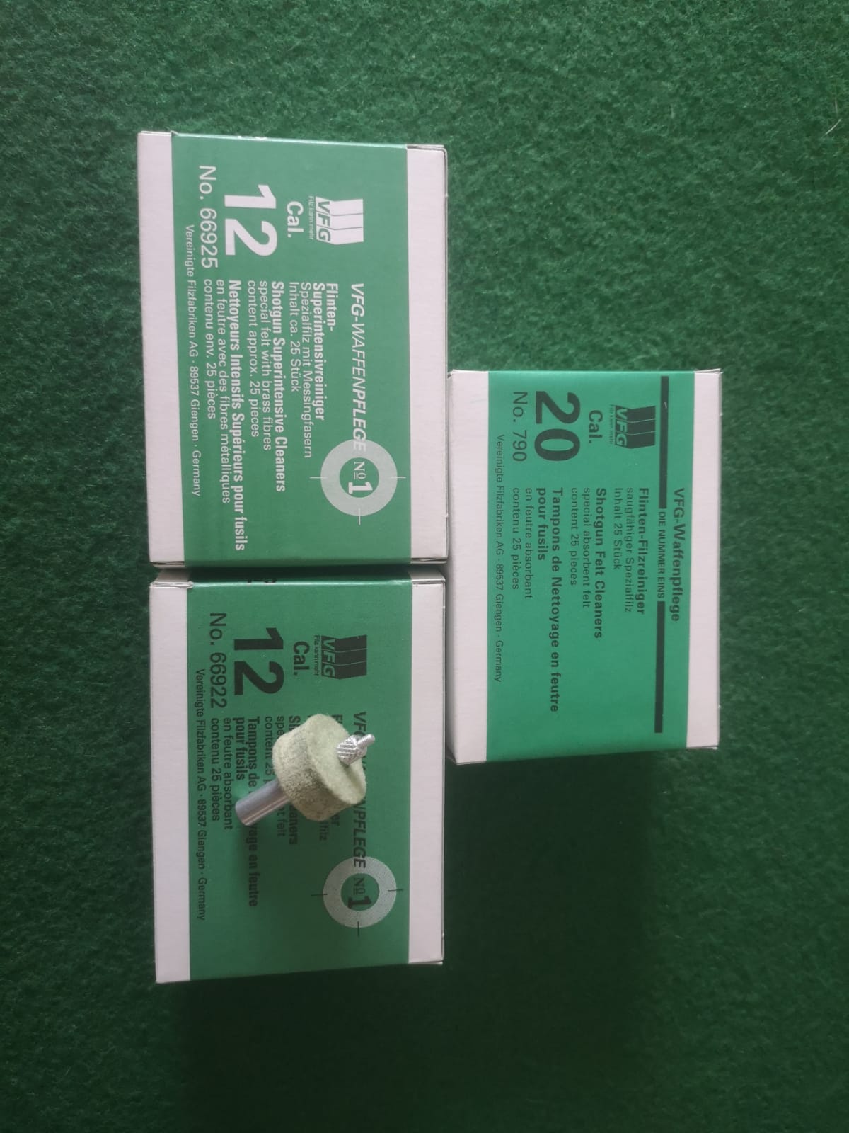 FELTRINI - marca VFG - modello 770 VFG 85711 cal. 12 No. 66922 - calibro 12 - misura Scatola da 25 pz. - PULIZIA E MANUTENZIONE -  5915