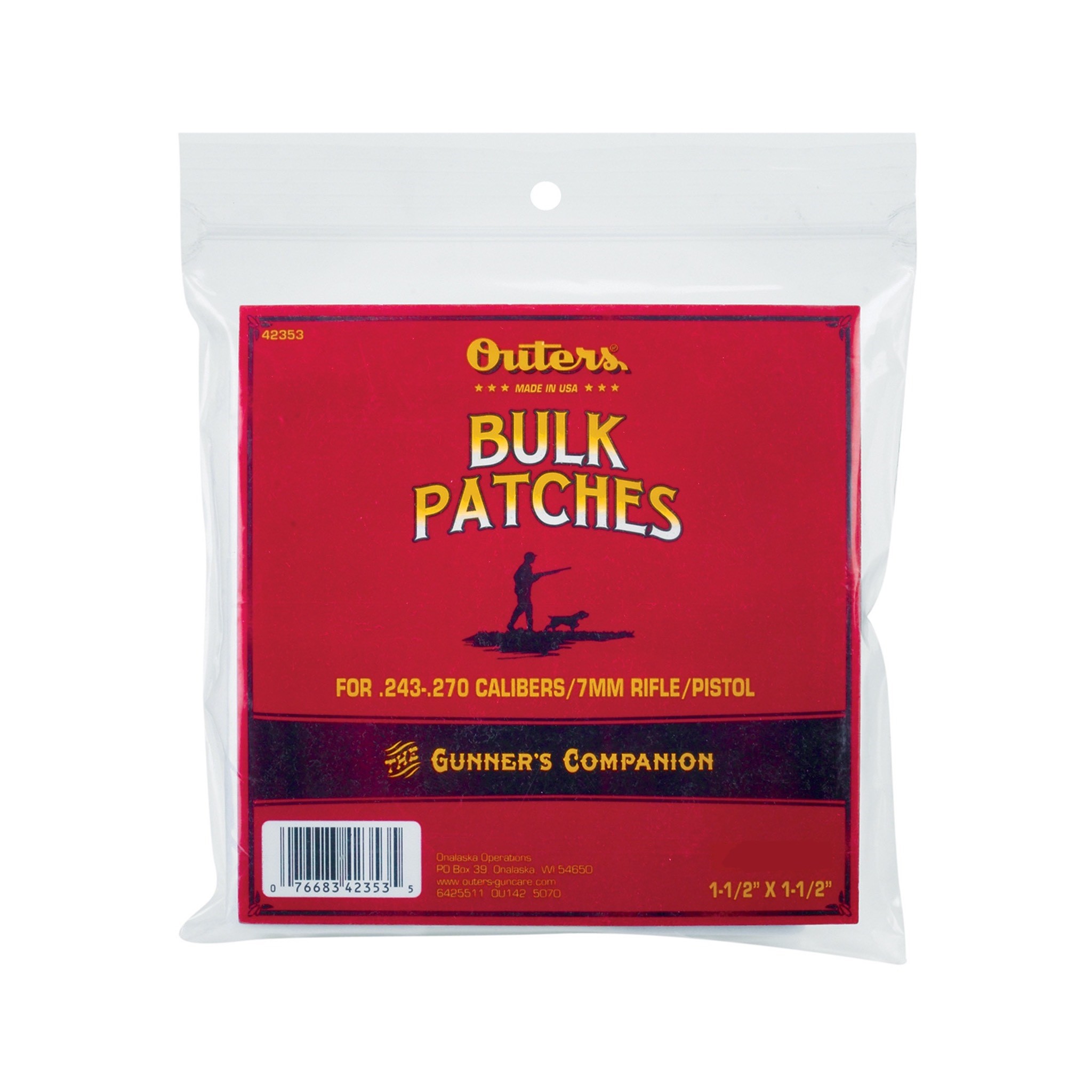 PEZZUOLE - marca OUTERS - modello Per pulizia - .243-.270-.280 - misura 225pz - PULIZIA E MANUTENZIONE - 6731