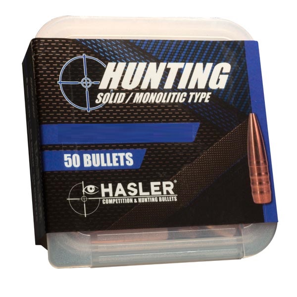 PALLE - marca HASLER - modello Ogiva H Cal. 6,5 (.264) Da 128 Grn Cb 0,445 (50 Pz) - calibro 6,5 (264