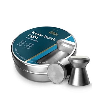 PALLINI cal. 4,5 - marca H & N - modello DIABOLO FINALE MATCH 4,49mm LIGHT 0,51g - 7.87gr - calibro 4,5 (.177) - misura 500pz - ARIA COMPRESSA  - PALLINI 6991