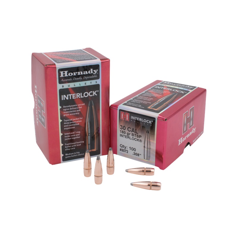PALLE - marca HORNADY - modello 3072 BTSP INTERLOCK - calibro 30 (308