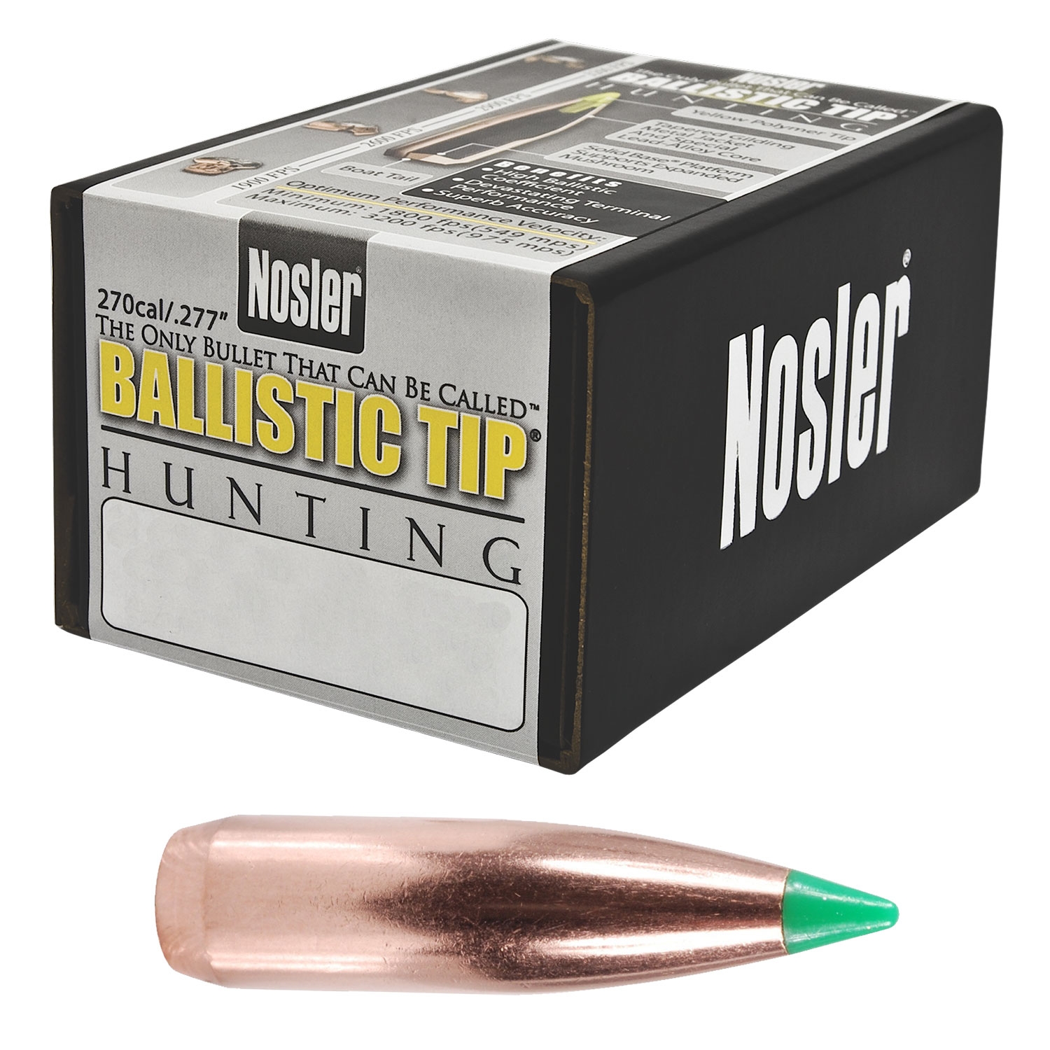 PALLE - marca NOSLER - modello 25115 SP BALLISTIC TIP - calibro 25 (257