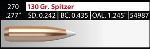 PALLE - marca NOSLER - modello 54382 ACCUBOND SP 110gr - calibro 270 (277