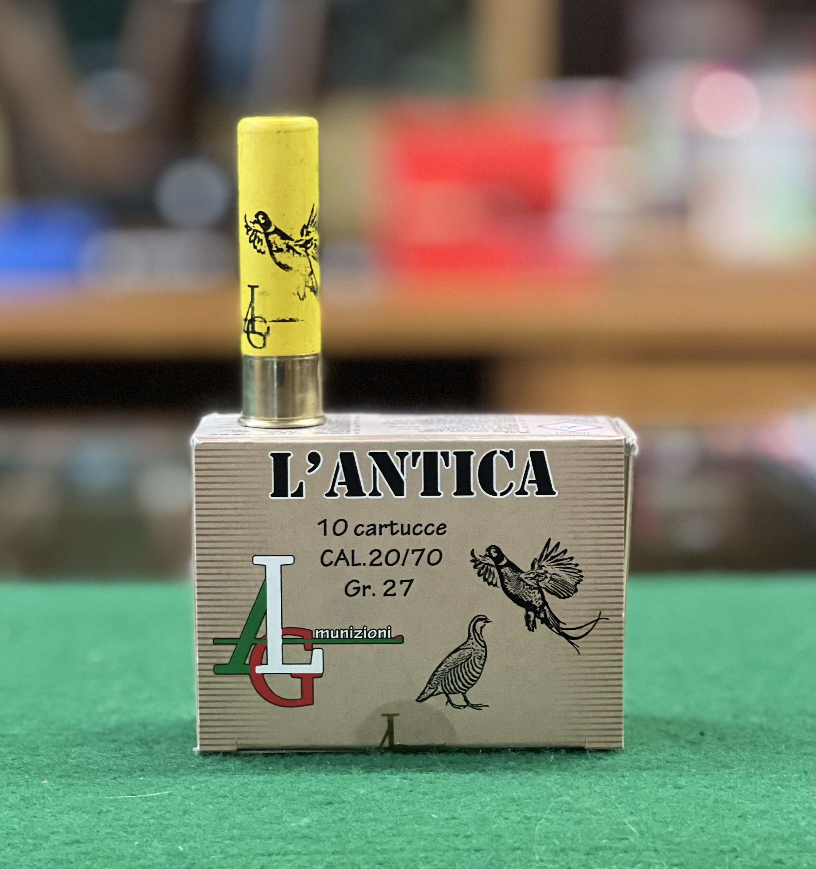 Cartucce - marca ALG MUNIZIONI - modello L ANTICA MB BOSSOLO IN CARTONE - calibro 20 - CARTUCCE A PALLINI - CARTUCCE PER LA CACCIA 3943